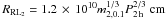 \hbox{$R_{{\rm RL}_2} = \np{1.2}{10} m^{1/3}_{2, 0.1} P_{2\,{\rm h}}^{2/3}\;\textrm{cm}$}