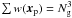 \hbox{$\sum w(\vec x_{\rm p})=N_{\rm g}^3$}