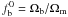 \hbox{$f_{\rm b}^0=\Omega_{\rm b}/\Omega_{\rm m}$}