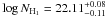\hbox{$\log N_{\rm H_1}=22.11^{+0.08}_{-0.11}$}