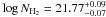 \hbox{$\log N_{\rm H_2}=21.77 ^{+0.09}_{-0.07}$}
