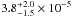 \hbox{$3.8^{+2.0}_{-1.5}\times10^{-5}$}