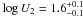 \hbox{$\log U_2=1.6^{+0.1}_{-0.1}$}