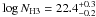 \hbox{$\log N_{\rm H3}=22.4^{+0.3}_{-0.2}$}