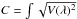 \hbox{$C=\int \sqrt{V(\lambda)^2}$}