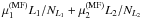 \hbox{$\mu_1^{(\mathrm{MF})} {L_1}/{N_{L_1}} + \mu_2^{(\mathrm{MF})} {L_2}/{N_{L_2}}$}