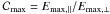 \hbox{${\cal C}\rs{max} = E\rs{max,\|} / E\rs{max,\perp}$}