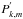 \hbox{$P^{'}_{k,m}$}