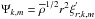 \hbox{$\Psi_{k,m}={\overline\rho}^{1/2}r^{2}\xi^{'}_{r;k,m}$}