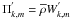 \hbox{$\Pi^{'}_{k,m}={\overline\rho}W_{k,m}^{'}$}