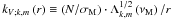 \hbox{$k_{V;k,m}\left(r\right)\equiv\left(N/\sigma_{\rm M}\right)\cdot\Lambda_{k,m}^{1/2}\left(\nu_{\rm M}\right)/r$}
