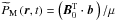 \hbox{${\widetilde P}_{\rm M}\left(\vec r,t\right)=\left(\vec B_{0}^{\rm T}\cdot\vec b\,\right)/\mu$}