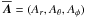 \hbox{$\Abar = (A_r, A_\theta, A_{\phi})$}