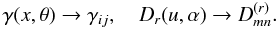 \appendix \setcounter{section}{4} \begin{equation} \gamma(x, \theta)\to\gamma_{ij},\quad D_r(u, \alpha)\to D^{(r)}_{mn}. \end{equation}