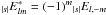 \hbox{$\sElm^* = (-1)^m \sE_{l,-m}$}