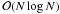 \hbox{${\mathcal{O}(N\log N)}$}