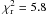 \hbox{$\chi^2_{\rm r} =5.8$}