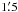 Mathematical equation: \appendix \setcounter{section}{1} \hbox{$1\farcm5$}