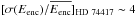 \hbox{$[\sigma(E\mathrm{_{enc}})/\overline{E\mathrm{_{enc}}}]_{\mathrm{HD~74417}}\sim 4$}