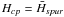 \hbox{$H_{cp} = \bar{H}_{spur}$}