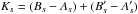 \appendix \setcounter{section}{1} \hbox{$K_{s} = (B_{s}-A_{s}) + (B'_{s}-A'_{s})$}
