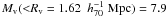 \hbox{$M_{\rm v}({<}R_{\rm v}=1.62~ \hhh)=7.9$}