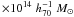 \hbox{$\times 10^{14}\;h_{70}^{-1}\;{M_{\odot}}$}