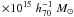 \hbox{$\times 10^{15}\;h_{70}^{-1}\;{M_{\odot}}$}