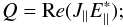 \begin{equation} Q={\rm R}e(J_{\parallel}E^{*}_{\parallel}); \end{equation}