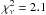 \hbox{$\chi^2_{\nu}=2.1$}