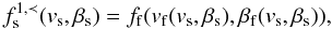 \begin{equation} f_{\rm s}^{1,\prec}(v_{\rm s},\beta_{\rm s}) = f_{\rm f}(v_{\rm f}(v_{\rm s},\beta_{\rm s}),\beta_{\rm f}(v_{\rm s},\beta_{\rm s})), \label{eq-f1f1-slow} \end{equation}