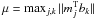 \hbox{$\mu = \max_{j,k} \|\mb_j^{\rm T} \bb_k \|$}