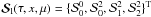 \hbox{${\bm{\mathcal S}}_{\rm l}(\tau,x,\mu)= \{{\mathcal S}^0_0, {\mathcal S}^2_0, {\mathcal S}^2_1, {\mathcal S}^2_2\}^{\rm T}$}