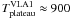 \hbox{$T_{\rm{plateau}}^{\rm{VLA1}} \approx 900$}