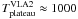 \hbox{$T_{\rm{plateau}}^{\rm{VLA2}}\approx1000$}