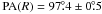 \hbox{${\rm PA}(R)=97\fdg4\pm0\fdg5$}