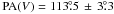 \hbox{${\rm PA}(V)=113\fdg5\,\pm\,3\fdg3$}