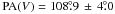 \hbox{${\rm PA}(V)=108\fdg9\,\pm\,4\fdg0$}