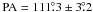 \hbox{${\rm PA}=111\fdg3\pm3\fdg2$}