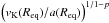 \hbox{$\zav{{v_{\rm K}(\req)}/{a(\req)}}^{1/1-p}$}