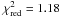 \hbox{$\chi^2_\mathrm{red}=1.18$}