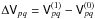 \hbox{$\Delta\coh{V}{pq}=\coh{V}{pq}^{(1)} - \coh{V}{pq}^{(0)}$}
