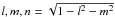 \hbox{$l,m,n=\sqrt{1-l^2-m^2}$}