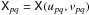 \hbox{$\coh{X}{pq} = \coh{X}{}(u_{pq},v_{pq})$}