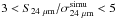 \hbox{$3<S_{24~\mu{\rm m}}/\sigma^{\rm simu}_{24 ~\mu{\rm m}}<5$}