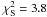 \hbox{$\chi^2_{\rm S}=3.8$}