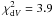 \hbox{$\chi^2_{{\rm d}V} = 3.9$}