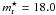 \hbox{$m^\star_{\rm r}=18.0$}