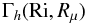 % subequation 1346 13 \begin{equation} \Gamma _h ({\rm Ri}, R_\mu) \end{equation}