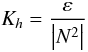 % subequation 556 4 \begin{equation} \label{eq5} K_h = \frac{\varepsilon}{\left| {N^2} \right|} \end{equation}